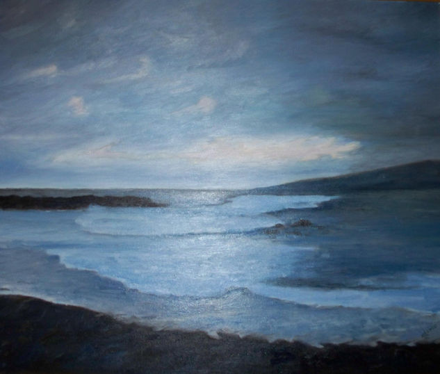 Cielo y playa Oil Canvas Marine Painting