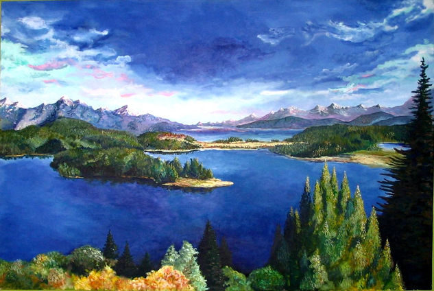 Lago Nahuel Huapi, belleza magica Acrylic Canvas