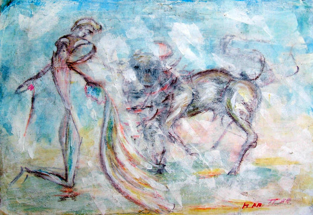 Pase Goyesco Acrylic Canvas Figure Painting