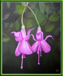 Bailarinas Oil Textile Floral Painting