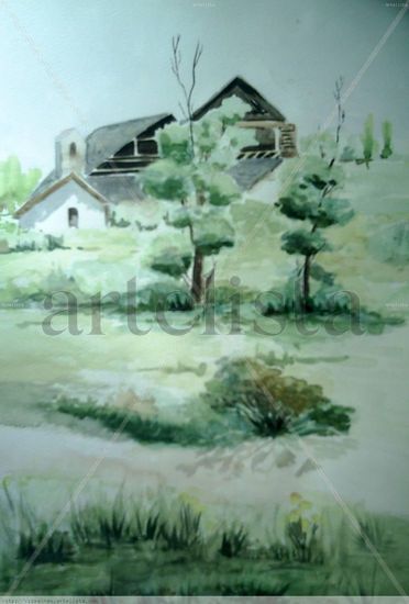 paisatge verd Watercolour Paper Landscaping