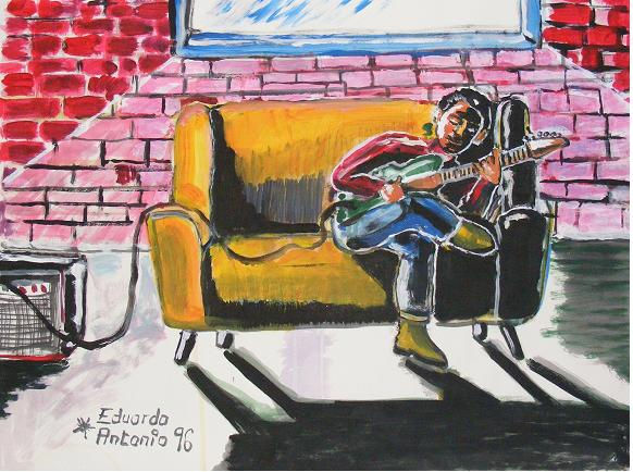 GUITARRISTA EN UN GARAJE