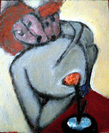 Madre e figlio Oil Canvas Figure Painting