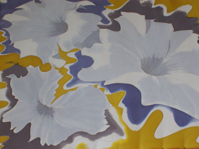 Petunias Others Textile Floral Painting