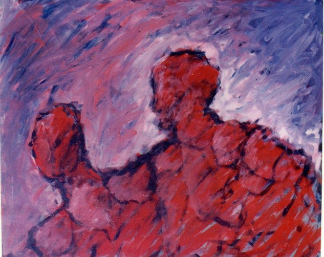 PAREJA II,1986 Acrílico Lienzo Figura