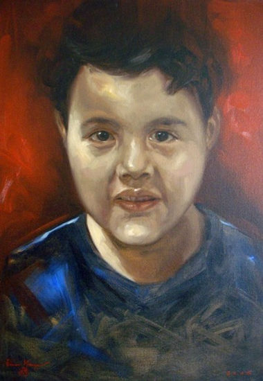 MY BABY Oil Canvas Portrait