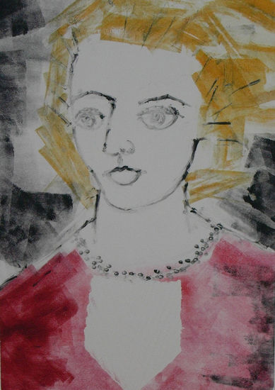 Mujer rubia Monoprint