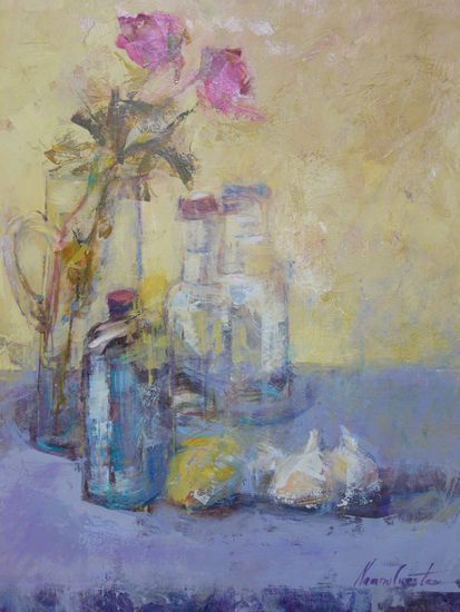 Bodegón 5 Oil Panel Still Life Paintings