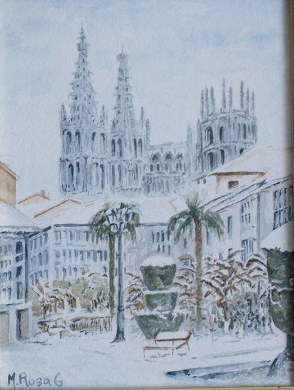 Catedral  y nieve Watercolour Paper Landscaping