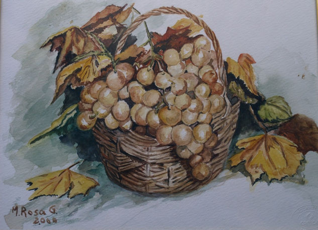 cesta de uvas Watercolour Paper Landscaping