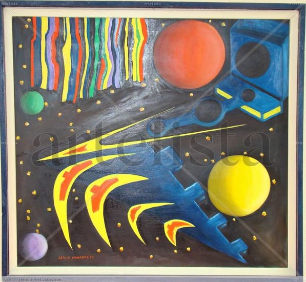 NAVES Y MUNDOS EN EL ESPACIO Oil Canvas Landscaping