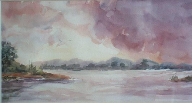 Nubes de tormenta Watercolour Paper Landscaping