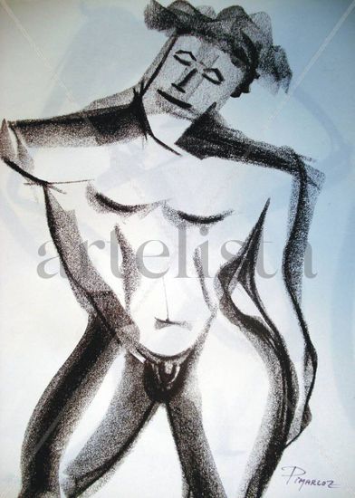 Hombre o Mujer Wax Paper Figure Painting