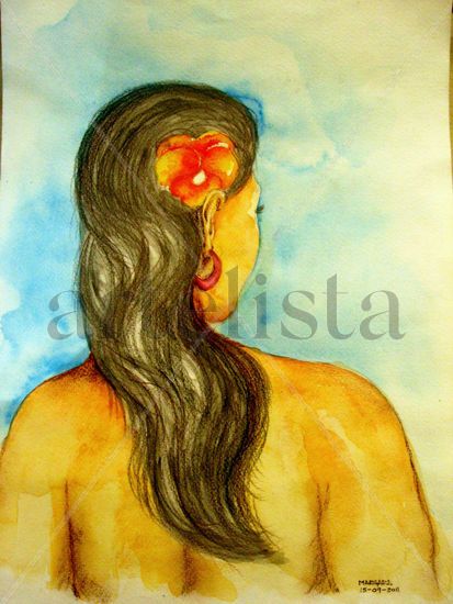 Mujer... Watercolour Paper Nude Paintings