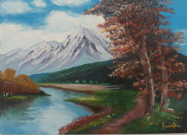 Paisaje en Cantabria Oil Canvas Landscaping