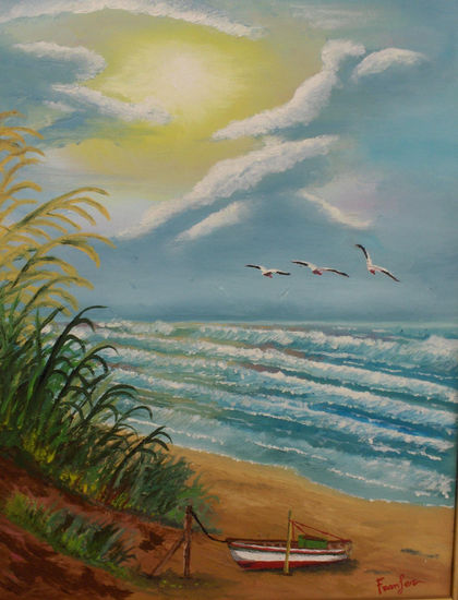 Playa en Oliva Oil Canvas Landscaping