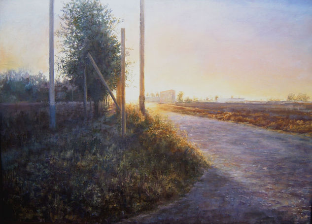 atardecer por el polvorin Oil Panel Landscaping