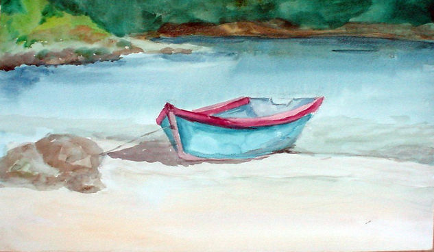 EL BOTE DE JOSÉ Watercolour Paper Landscaping