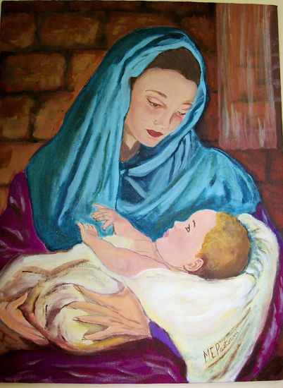 maternidad 1 Oil Canvas Figure Painting