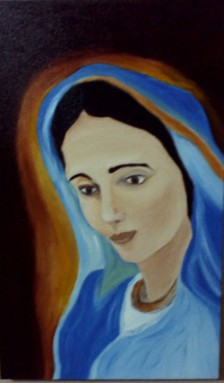 Nuestra Senora Oil Canvas Portrait