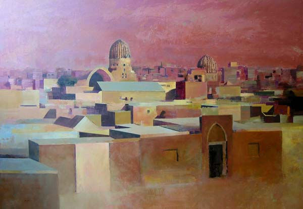Ciudad dormida - Acrílico / Tabla - 195 X 140
