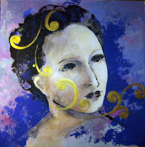 Rostro de mujer Acrylic Panel Portrait