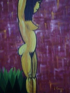 Atzia de pie Oil Canvas Nude Paintings