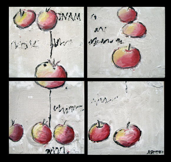 Manzanas de Newton1 Mixed media Canvas Others