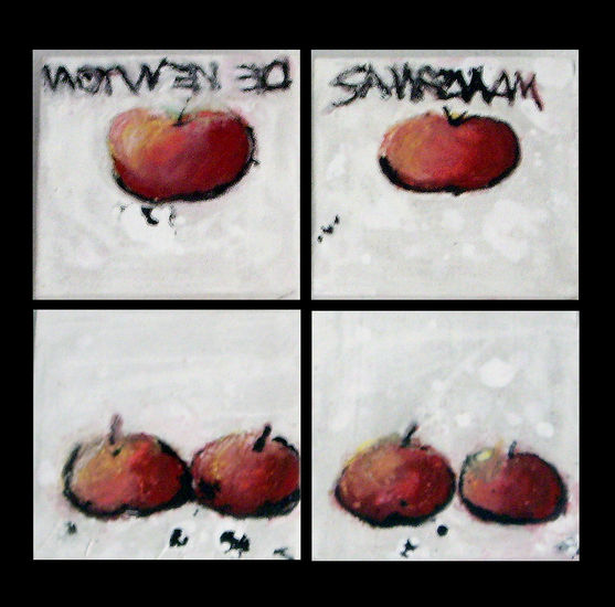 Manzanas de Newton 2 Media Mixta Lienzo Otros