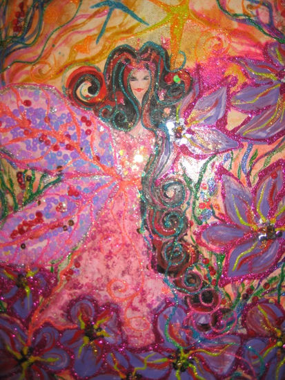 SEÑORA DEL AZAFRAN Mixed media Canvas Landscaping