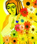 La virgen with the sunflowers and the blue papillon