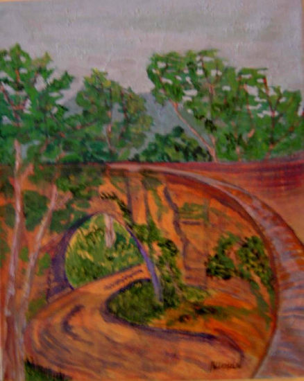 Vista del Pont Nou Acrylic Canvas