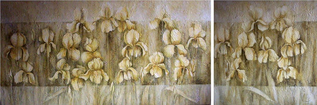 flores con alma Mixed media Canvas Floral Painting