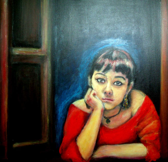 a la luz Acrílico Lienzo Retrato