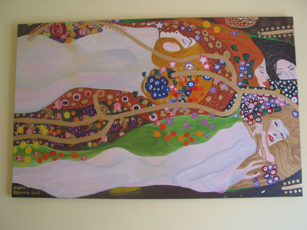Versión "Serpientes en el agua II" de G. Klimt