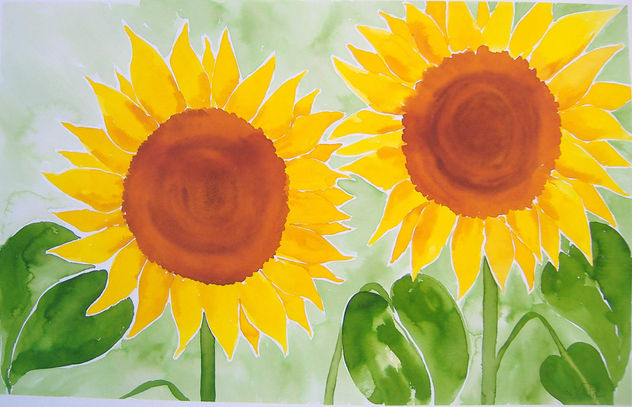dos girasoles - vendido