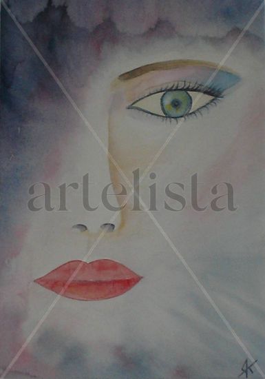 Una y otra vez la misma imagen/The same image once again Watercolour Paper Portrait