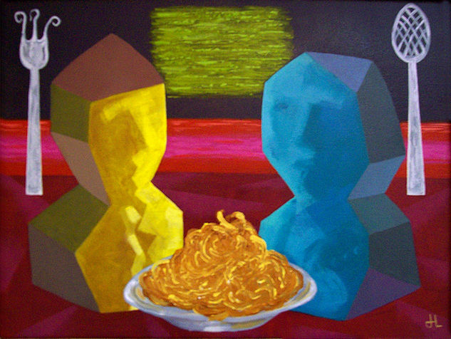 Cena Romántica Acrylic Canvas Others