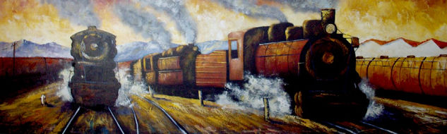 EL TREN DEL OLVIDO Oil Canvas Landscaping