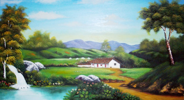 PAISAJE COLOMBIANO Oil Canvas Landscaping