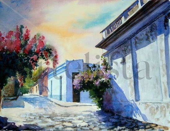 Otra calle de Uruguay Watercolour Paper Landscaping