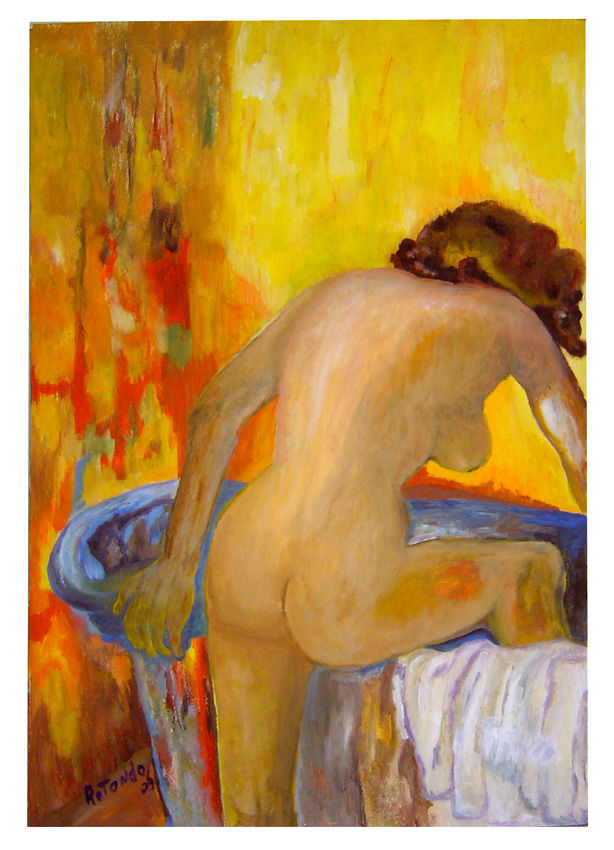 El baño, recreación sobre Degas