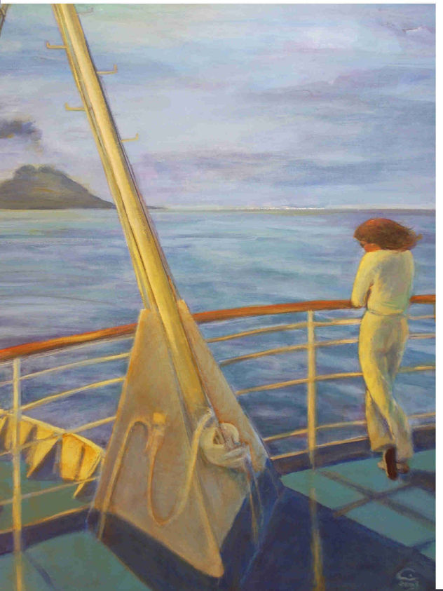 Stromboli y mujer en azul