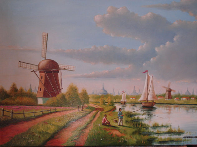 PAISAJE CON MOLINO