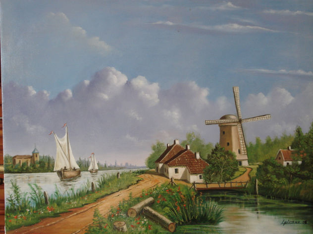 PAISAJE CON MOLINO 2