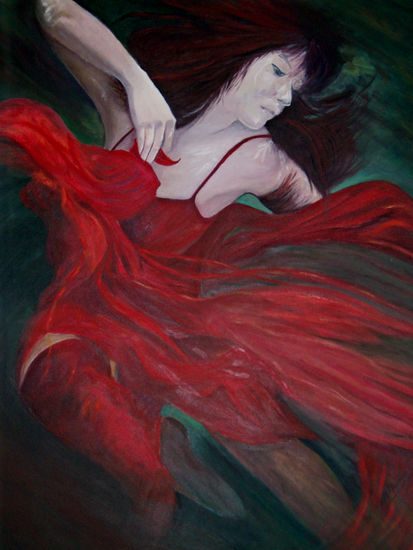 Baila bajo el agua Oil Canvas Figure Painting