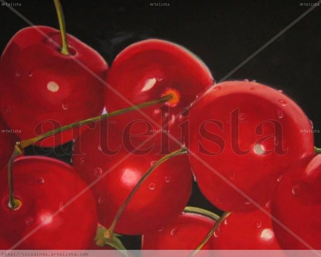 cireres vermelles Oil Canvas Still Life Paintings