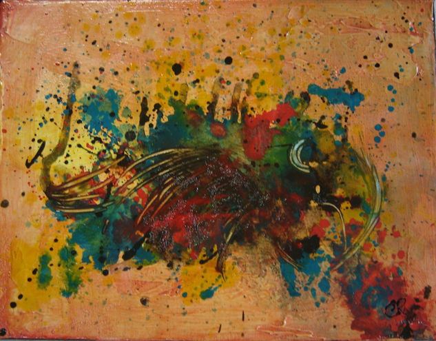 Explosão de Cor -Papagaio Oil Canvas Animals