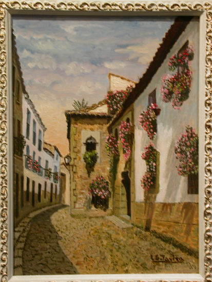 Calle de Caceres Óleo Lienzo Paisaje