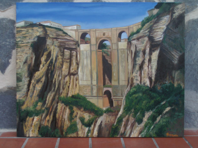 Puente de Ronda (Malaga) Oil Canvas Landscaping